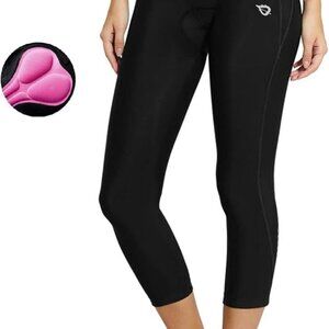 BALEAF Women's Padded Bike Capris Cycling Pants Bicycle Biking Spin Leggings
